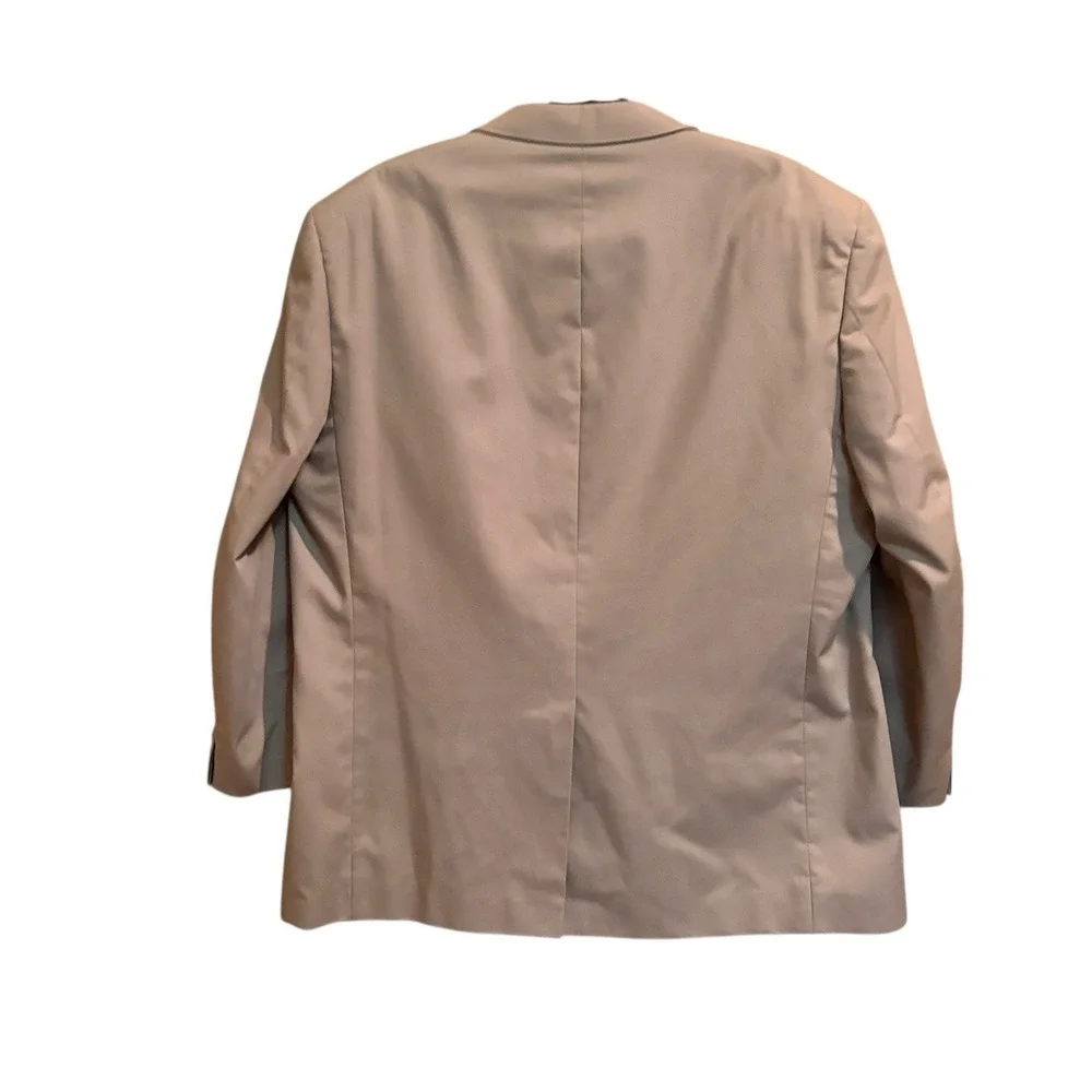 Brooks Brothers 346 Tan Cotton Blend Blazer‎ Sport Coat Jacket Men's Size 48R